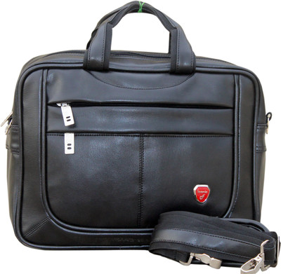 

STYLOLEATHERBAGS Leather Messenger Bag V65 Messenger Bag(Black, 19 inch)