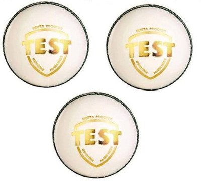 

GLS Genuine Leather Cricket Ball Standard Size 5.5 - Pack of 3 Cricket Leather Ball(Pack of 3, White)