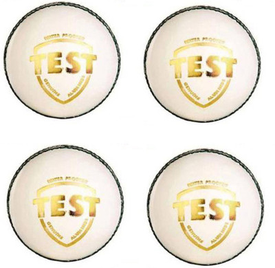 

GLS Genuine Leather Cricket Ball Standard Size 5.5 - Pack of 4 Cricket Leather Ball(Pack of 4, White)