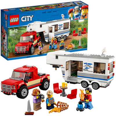

Lego Pickup & Caravan 60182 - For 5+ Age Children (344 Pcs)(Multicolor)