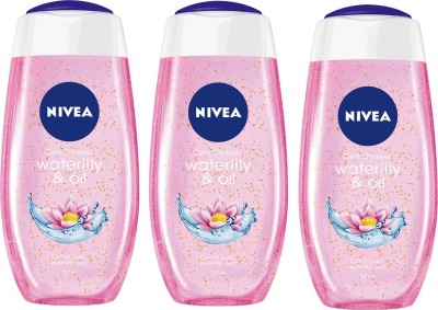 NIVEA Water lily & Oil Shower Gel - Pack of 3  (3 x 250 ml)