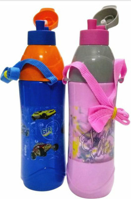 cello 400 ml Plastic Bottle(Pack of 2, Blue, Pink)