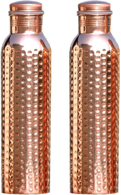 Saubhagya Global 950 ml Copper Bottle(Pack of 2, Brown)