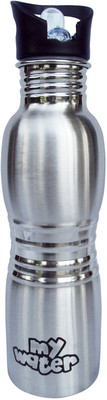 

HOUSKI Stainless steel Sports Water Bottle For College,School, gym Bottle 750 ML 750 ml Sipper(Pack of 1, Steel/Chrome)