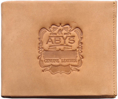 

ABYS Men Tan Genuine Leather Wallet(8 Card Slots)