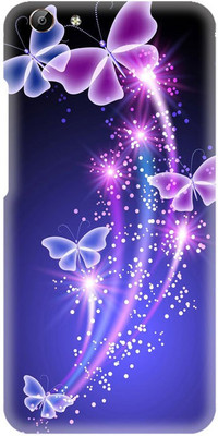PNBEE Back Cover for Vivo Y69, 1714 -Blue Butterfly Printed Back Case Cover(Multicolor, Hard Case)