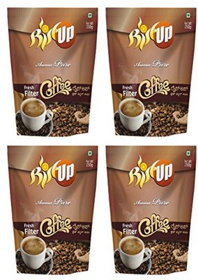

RiseUpCoffee RiseUp Aroma Pure Fresh Filter Coffee Powder, 250 g (Pack of 4) Filter Coffee 1000 g(Pack of 4, Caramel Flavoured)