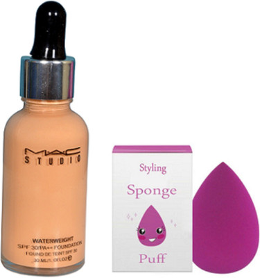 

Styling Sponge Puff With Mac Studio Waterweight Foundation(Set of 2)