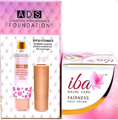 

iba halal care TOTAL FAIRNESS PACK WITH COMPLETE PERFORMANCE 2 IN 1 FOUNDATION WITH FAIRNESS FACE CREAM PACK(Set of 2)