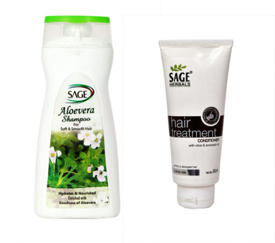 

Sage Herbals Combo Of Aloe Vera Shampoo & Hair Treatment Conditioner(Set of 2)