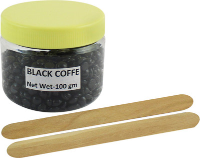 

Ear Lobe & Accessories Black Coffee Flavored Depilatory Pearl Hair Removal Hot Wax Beans (100 gms) with 2 Wax Applicator(Set of 1)