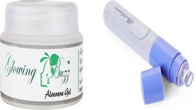 

Glowing Buzz COmbo of aloevera gel and Facial Pore Cleaner Cleanser Blackheads Acne Remover(Set of 2)