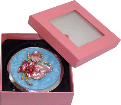 

Majik Round Shape Compact Mirror Use, Makeup Mirror For Girls And Women( m 2 ) ( Blue )