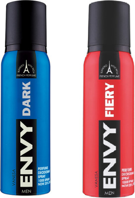 

ENVY DARK & FIERY Deodorant Spray - For Men(240 ml, Pack of 2)