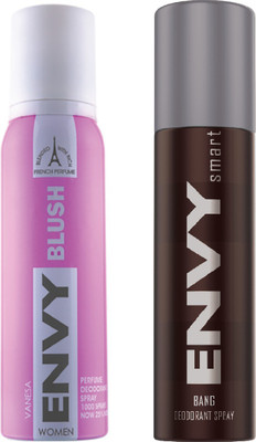 

ENVY SMART BANG & BLUSH Deodorant Spray - For Men(255 ml, Pack of 2)