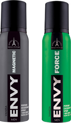 

ENVY FORCE & MAGNETIC Deodorant Spray - For Men(330 ml, Pack of 2)