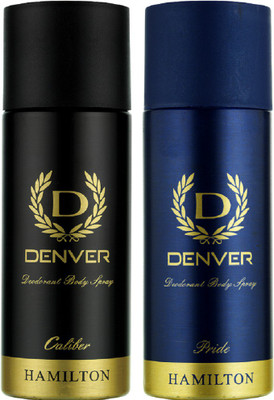 Denver Caliber & Pride Each Combo Pack of 2 Deodorant Spray - For Men(330 ml, Pack of 2)