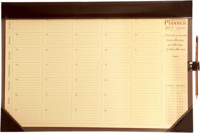 

Sukeshcraft 1 Compartments pu wood Desk Calendar(Brown)