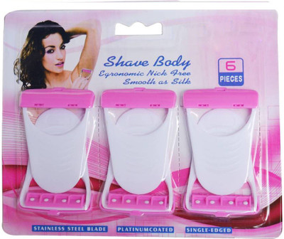 

The Looks Woman Shave Body Stainless Steel Disposable Razor(Pack of 6)