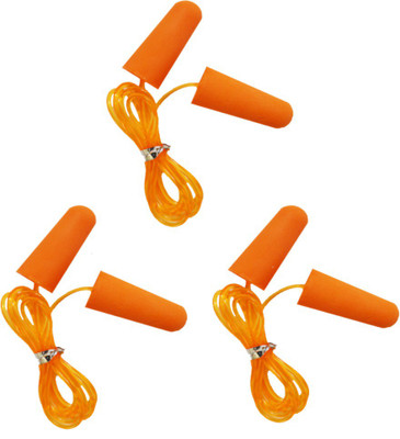 Simon's 3 Pairs Corded Foam Earplug Ear Plug(Orange)