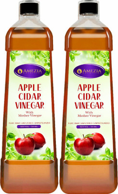 

AMEZIA Apple Cidar Vinegar With Mother Vinegar - Pack of 2 *750 ML Apple Cider Vinegar(2x750 ml, Raw, Vinegar Flavored)