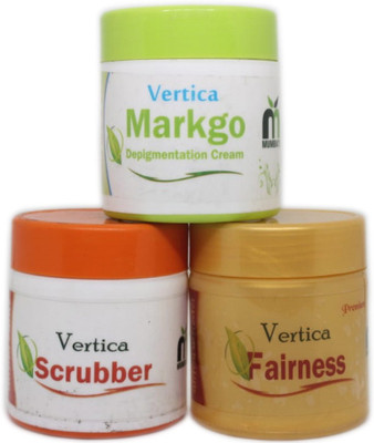 

Mumbai agro Triple Combo of Scrubber, Fairness & Markgo 100 GM each Complete skin care(100 g)