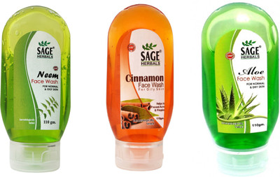 

Sage Herbals Face Wash Combo Of Aloevera, Neem & Cinnamon Face Washes For Smooth Skin Face Wash(330 g)