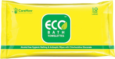 

ECO bath Towelettes Large Pillow Pack - 3 packs X 10 wipes = 30 wipes(Pack of 30)