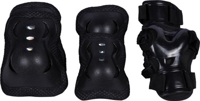 

Assemble Skateboard 3 in 1 Protector set 3 pcs Skating Knee Guard(, Multicolor, Black