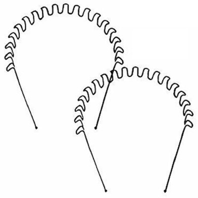 

capnicks Metal (Pack of 2) Zigzag Style Hair Band(Black)
