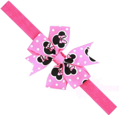 

ADS_Trendyzones Baby Headbands Hairband Grosgrain Ribbon Boutique Cartoon Mickey Bow Bowknot for Girls Newborn Teens Infant Toddler Hair Bands Head Band, Hair Band, Hair Clip(Pink)