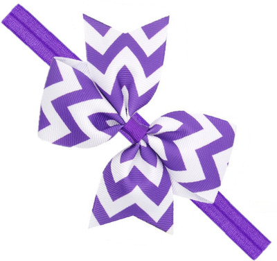 

ADS_Trendyzones Baby Headbands Hairband Grosgrain Ribbon Boutique Striped Bow Bowknot for Girls Newborn Teens Infant Toddler Hair Bands Head Band(Purple)