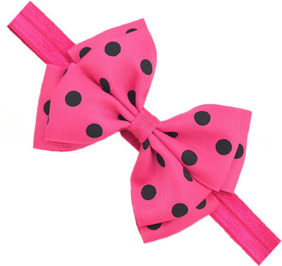 

ADS_Trendyzones Baby Headbands Hairband Grosgrain Ribbon Boutique Double layer Dotted Bow Bowknot for Girls Newborn Teens Infant Toddler Hair Bands Head Band, Hair Band, Hair Clip(Pink)