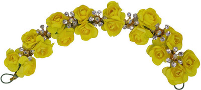 

Majik Hair Gajra For Bun Making Accessories Used For Girls And Women, Yellow Bun(Yellow)