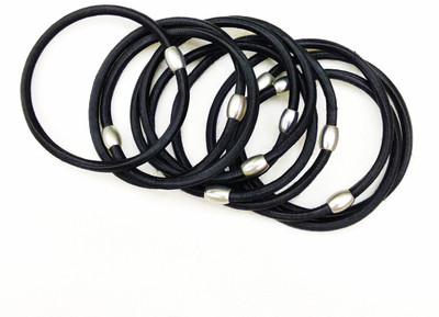 

fairytale High Quality Effortless Black Color Elastic Cotton Stretch Hair Ties Bands Headband Durable Hair accessories Ponytail Holder Head Band, Rubber Band(Black)