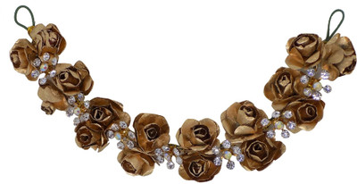 

Majik Hair Gajra For Girls, Hair Accessories For Girls And Women, Golden Bun(Gold)
