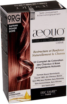 

Aequo Color 9RG Saffron Red Organic Hair Colour Kit - 160ml Hair Color(Saffron Gold)
