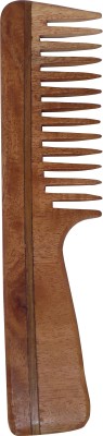 Confidence Original Handmade Neem Wood Comb Anti-Dandruff Comb For Men And Women, Natural Brown