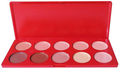 

Menow Color Series Concealer Contour Highlighter Palette (10 Shades) Highlighter(Multicolor)