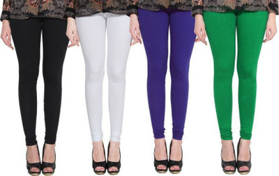 CN FASHION Churidar Legging(White, Green, Blue, Black, Solid)