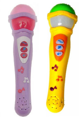

DINAARKAN PURPLE & YELLOW MICROPHONE TOY SET WITH MUSIC, LIGHT & BATTERIES(Purple, Yellow)