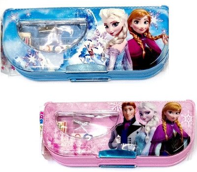 

S2KCrafts s2kc-1105 s2kc-1105 frozen,frozen plastic pencil box Art Plastic Pencil Boxes(Set of 2, Light Blue, Pink)