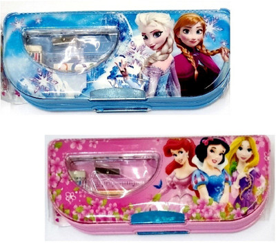 

S2KCrafts s2kc-1107 s2kc-1107 frozen,princess plastic pencil box Art Plastic Pencil Boxes(Set of 2, Light Blue, Pink)