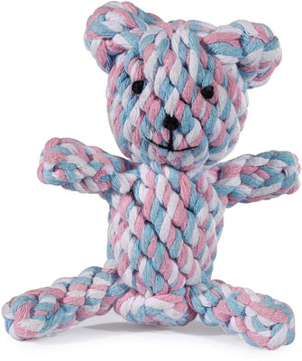 

Foodie Puppies Durable Dog Chew Plush Rope Puppy Dental Teething Cleaning Chewing Molar Cotton Knot Clean Teeth Healthy Chew Fun Teddy Bear Rope Toy - (Color May Vary) Jute Tug Toy For Dog