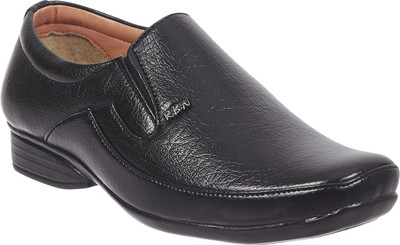 

Swagger SWAG Genuine Leather Formal Shoes Derby Slip On For Men(Black