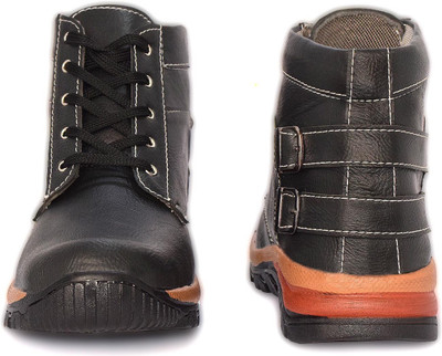 

Blue Pop Boots For Men(Black