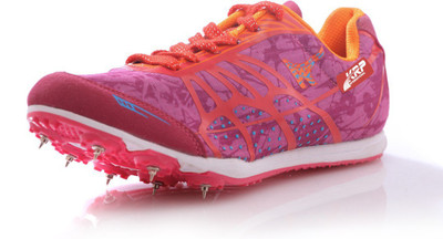 

KRP INTERNATIONAL ATHLETICS SPIKES Football Shoes For Men(Multicolor, Pink & white