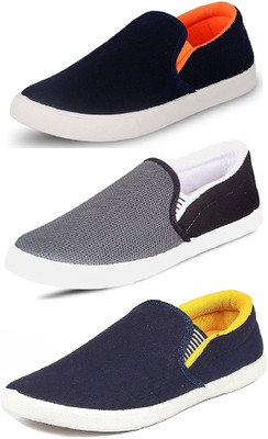 

Rifof 3 Combo Pack Of Shoes Slip On Sneakers For Men(Multicolor