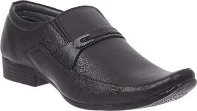 

Swagger SWAG Genuine Leather Formal Shoes Derby Slip On For Men(Black