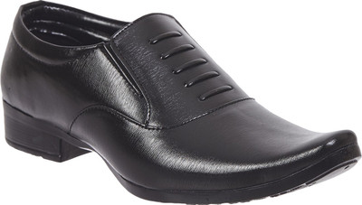 

Swagger SWAG Genuine Leather Formal Shoes Derby Slip On For Men(Black